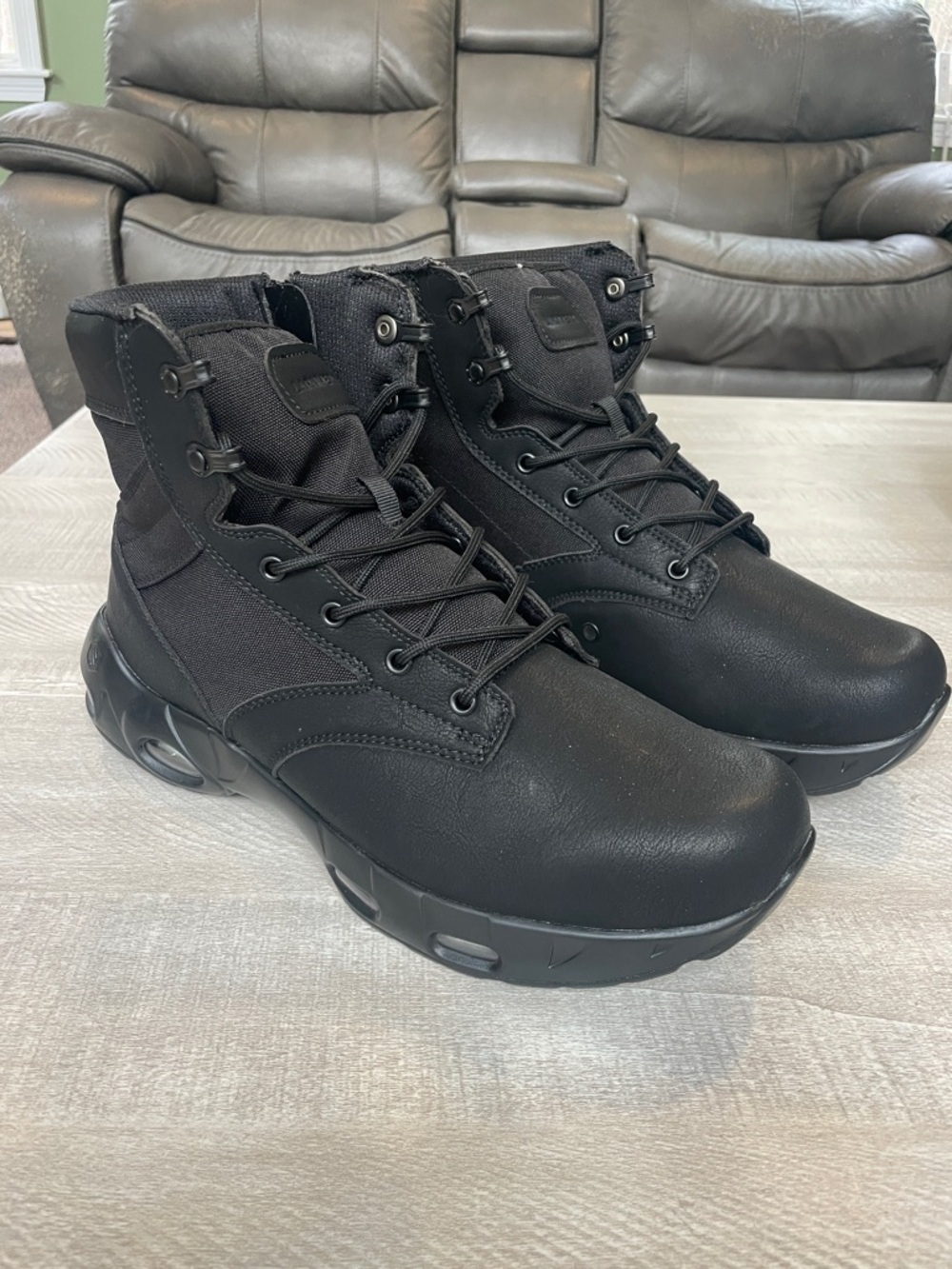 Men's Black Tactical Work Boots - Lace-Up Ankle Support NEW without box